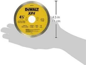 Lâmina de ladrilhos de Dewalt 4-3/8 polegadas, molhada/seca