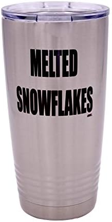 Flocos de neve derretidos engraçados 20 onças grandes aço inoxidável Tumbler Copa do copo de caneca para novidades