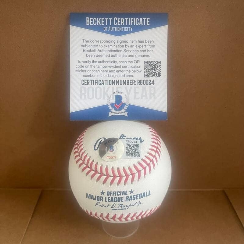 Gage Workman Tigers assinou autografado M.L. Baseball Beckett R60024