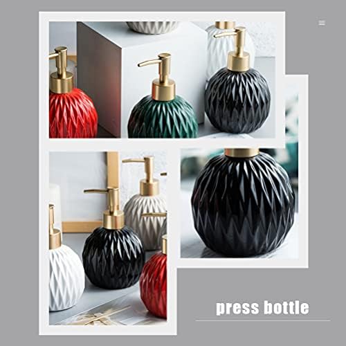 Garrafas de dispensador de líquido de cerâmica do estilo da fazenda de fazenda, tipo de garrafa de garrafa líquida de garrafas de garrafas de garrafas de garrafas e manobras de garas