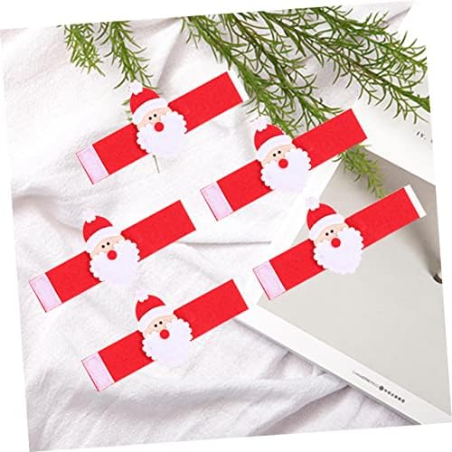 Bestoyard 5pcs decoração de natal guardas de natal anéis de natal chapéu de natal anel de guardana