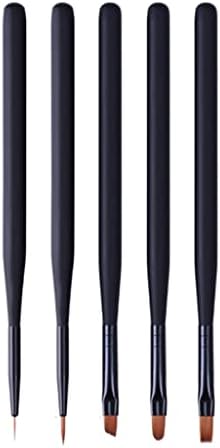 Wenlii maçaneta preta impressão de unhas caneta acrílica unhas arghech pincel pincel pincel de arte unhas de arte para desenhar ferramenta de unhas