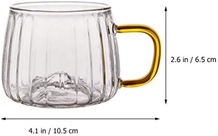 Hemoton Borossilicate Copo xícaras de vidro de bebida de caneca limpa Borossilicato copos de leite de vidro para bebida quente de suco de café isolado de bebida