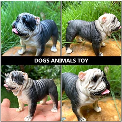 Mini Modelo de cão de cães de cão: Ornamentos de jardim de fadas de cães para cães de animais estatuas educacionais para crianças do painel de bolo de bolo ornamentos