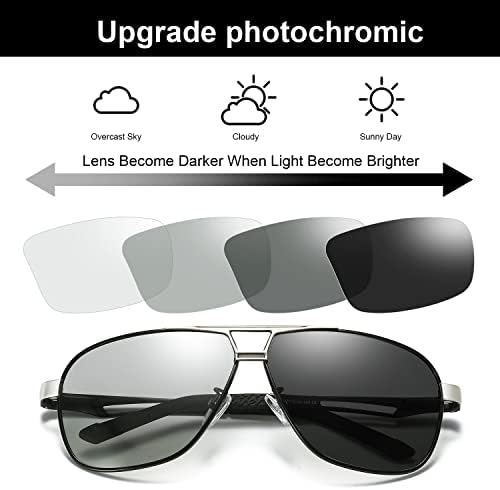 Yimi Polarized Fotochromic Outdoor Sports Driving Sunglasses para homens Mulheres Antiglareeyewear Ultra-Light Glasses