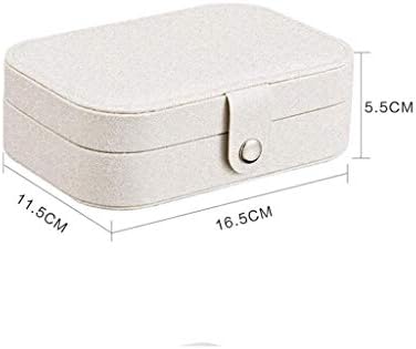 A caixa de jóias brancas xjjzs, de duas camadas de camada, resistente e durável, não desaparece, pode ser usada para colocar jóias