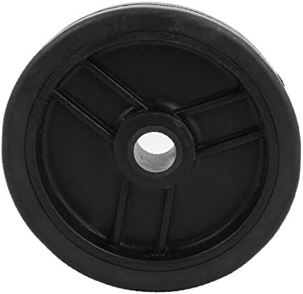 X-Dree 120 mm de diâmetro de borracha de borracha preta pneu pneu-lixo-lixeira acessórios (120 mm diámetro negra rueda de goma