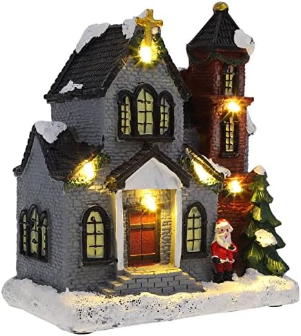 Artibetter 1pc Village com decoração abriga o estilo colecionável da cidade para aldeias cenas de Natal resina natal natal