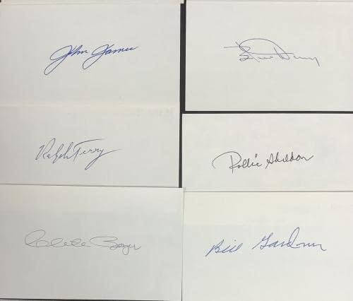 1961 NY YANKEES 33 Cartões de índice assinados Autografado de beisebol no manto No Maris TPG - MLB Cut Signature