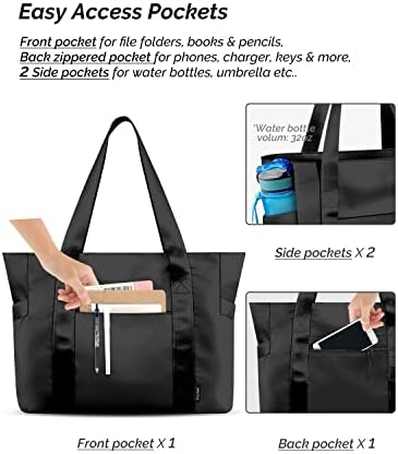 Bag de sacola de prite para feminino saco de semana com compartimento de laptop para ginásio de viagem escolar de enfermagem