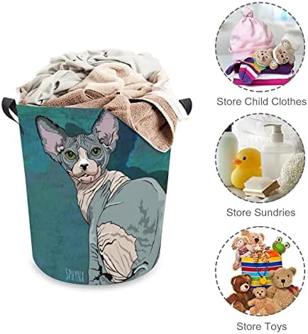 Sfynx Catha de cesta de gatos dobráveis ​​para lavar roupa de lavar roupa de lavar roupas de roupa de lavar roupas