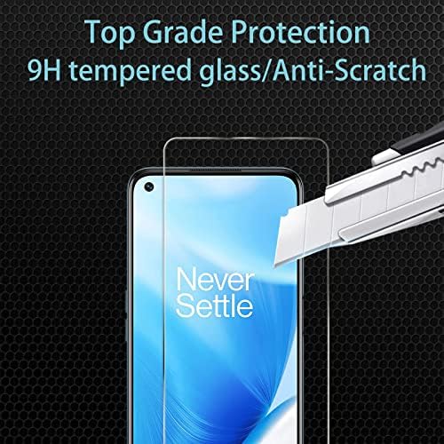 [5 pacote] Protetor de tela 3pack para onePlus Nord N200 5G com protetor de lente de câmera 2Pack, dureza 9H, anti-arranhão, amigável