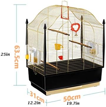 Razzum grande gaiola de pássaro gaiola de pássaro aço inoxidável grande papagaio de papagaio pombo villa portátil de tamanho