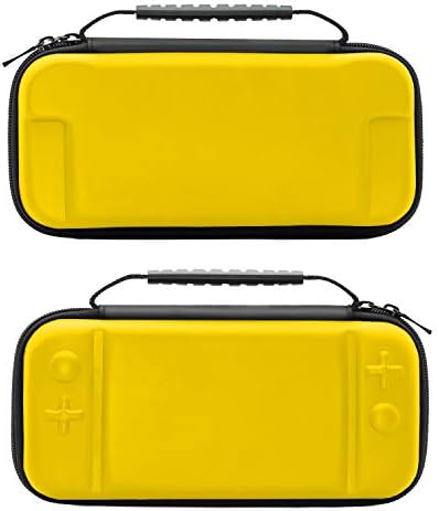 Caixa de transporte de Lite de Switch Yellow, caixa de viagem Lite com armazenamento de jogo, estojo de transporte para acessórios