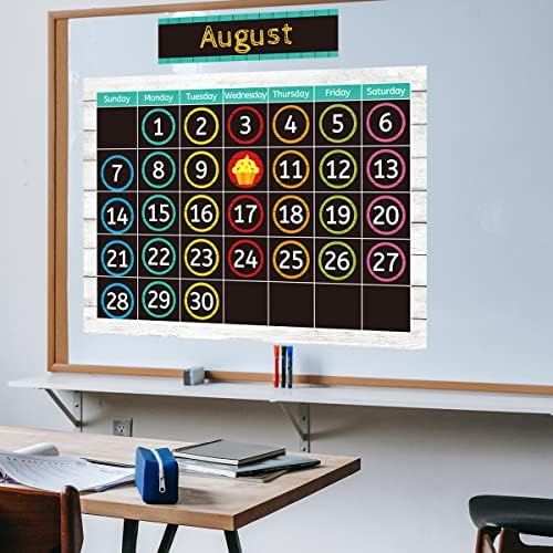 Placa de aviso de calendário definida para a sala de aula White Wood Calendar Bulletin Board Decoration 90pcs
