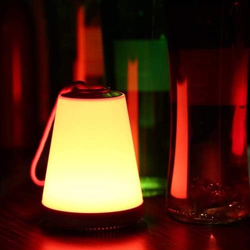 Lâmpada de humor de LED colorida led de Wylolik Toque portátil LED Night Lantern Lanterna Lâmpadas de mesa Luzes de trabalho Lâmpada