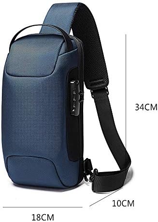 Bolsa de tórax anti-roubo de sling de tórax rucksack casual mochila casual com porto de carregamento USB para homens mulheres