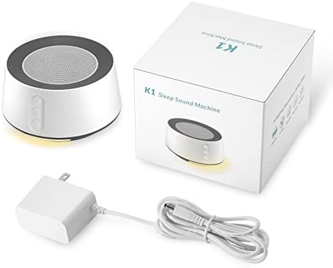 Máquina de ruído branco com 14 trilhas sonoras de alta fidelidade, luzes noturnas de 10 níveis, grade e botões de metal de toque completo, recursos de timer e memória, plug -in, máquina de nádegas para bebê, adultos