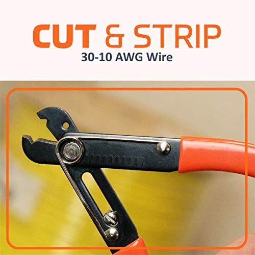 Paladin Tools Stripper e cortador de arame ajustável, 30-10 AWG