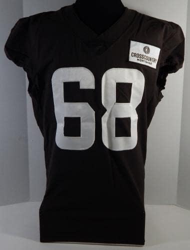 2020 Cleveland Browns Michael Dunn 68 Game usado Brown Practice Jersey 46 365 - Jerseys de jogo NFL não assinado usada