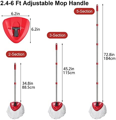 5 Seções Spin Mop Substitui