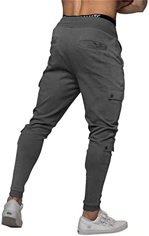 Qtocio calças de corredor para homens jogadores leves de moletom de moletom casual treino atlético de calça cônica