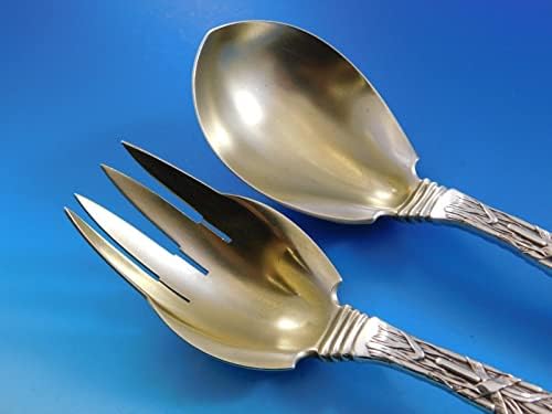 Dolphin por Tiffany e Co Sterling Silver Salad Serving Set Gold Laved 10 1/4