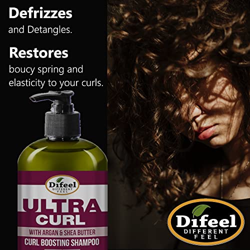Difeel Ultra Curl com Argan & Sheatra Manteiga - Shampoo de Ministério