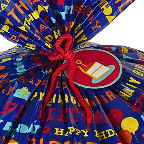 Hallmark 56 Grande sacola de presente de plástico para aniversários, festas infantis e muito mais