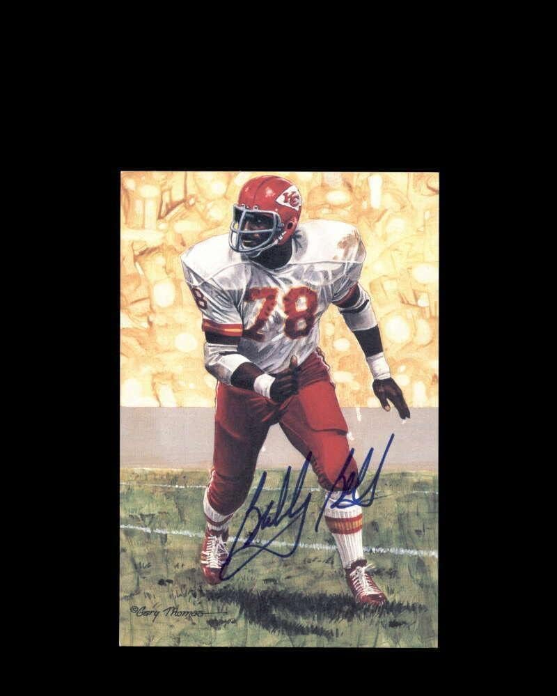 Bobby Bell PSA DNA CoA assinado Linha de gol de arte Glac Autograph - Cartões de futebol autografados da NFL