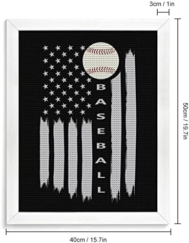 Beisebol com bandeira americana kits de pintura de diamante figura moldura 5d broca completa drill rhinestone artes decoração