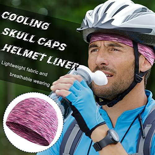 10 PCS Men Men Cooling Skull Caps Capacete Liner Sweat Cap Wicking Feanie Caps de soldagem Faça um envoltório de cabeça para mulheres adolescentes