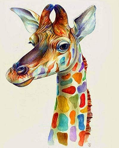 Iniou Kits de pintura de diamante diy para adultos tinta de girafa de broca completa com diamantes girafa shinestone bordado imagens