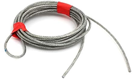 X-Dree 3mm DIA DIA Flexível PVC revestido com cabo de aço cabo de 5 metros (cabo de cabo de acero revestido de pvc flexível de