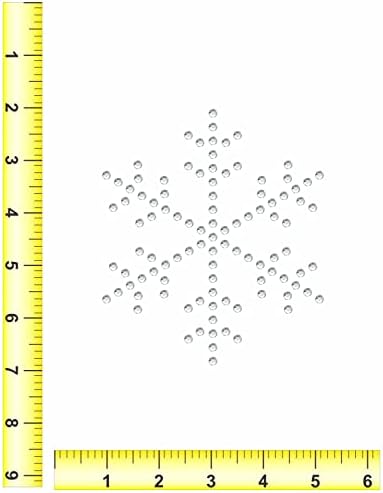 Rhinestone Genie Snowflake 007 Modelo de strass magnético de 5 , preto