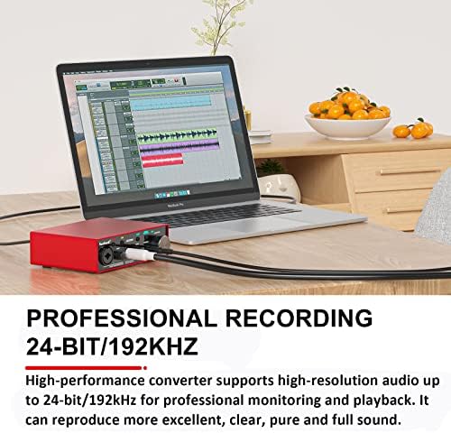 【Gravação profissional, qualidade do estúdio】 2023Newest Sunbuck USB Audio Interface, 24bit/196kHz de alta fidelidade e latência