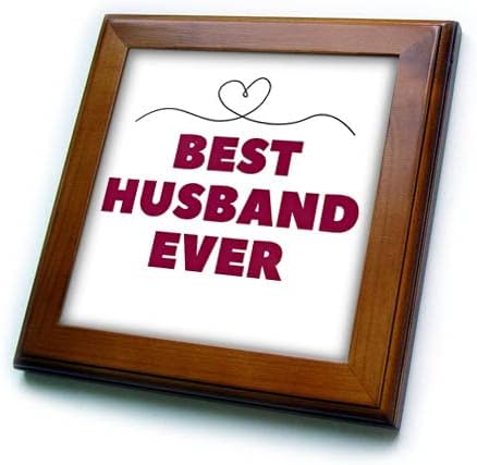 3drose Mary Aikeen- marido Saudações - Texto de Best Husban de todos os tempos - azulejos emoldurados