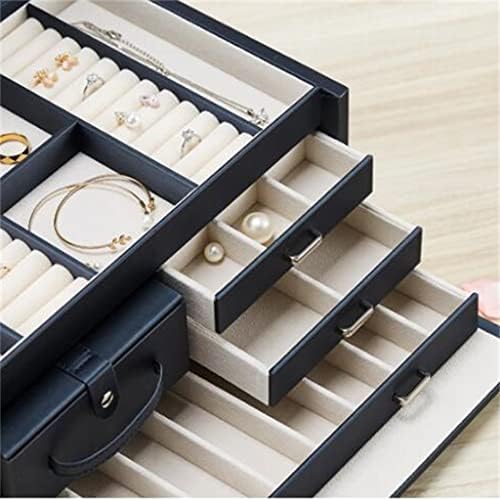Dann Princess Caixa de armazenamento de jóias de estilo europeu com bloqueio de bloqueio Jóias de jóias armazenamento