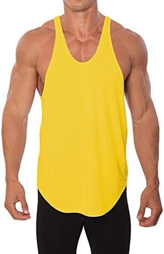 Tampas de tanques de stringer masculinos - Dri Fit Fodybuilding Y Tampo de tanques para homens