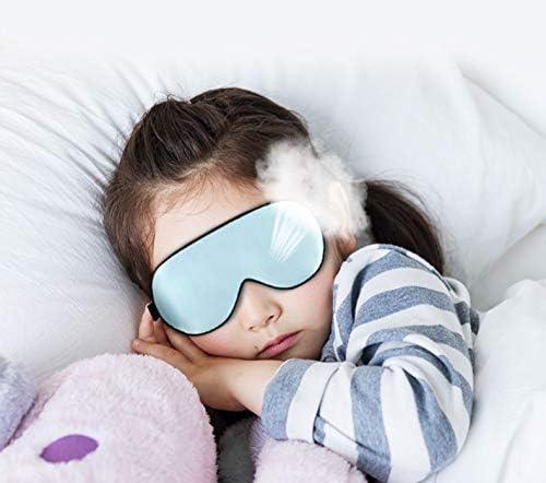 Máscara de sono de seda super macia de infância para crianças com máscara de olho de cinta ajustável para luzes de bloqueio para dormir