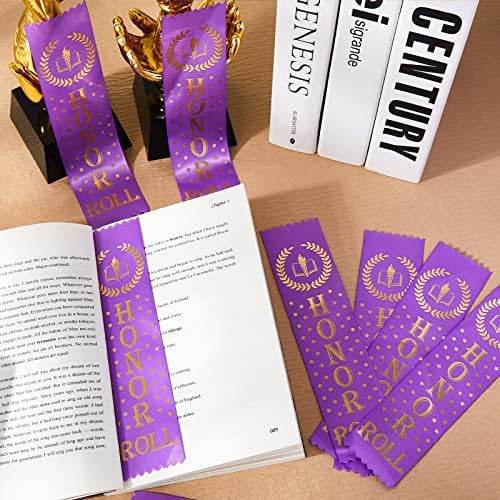 100 PCS Honra Roll Premento Fibbons Purple Bookmark Style Honorable Menção de fita Fita Bulk Prêmio Ribbons para crianças