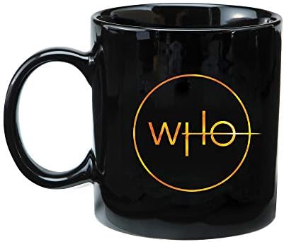 Doctor Who S11 TARDIS AZUL E PRETO 12 onças. Caneca de cerâmica reativa ao calor, multicolorida