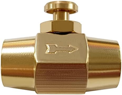 Válvula de retenção de botão de bronze uenede, rosca feminina de 1/4 de NPT, válvula de desligamento de interruptor de controle