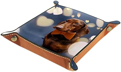 Caixa de armazenamento de cachorro vestido Bandeja de mesa de mesa alterada Chave da carteira Caixa de moeda Bandeja