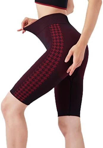 Shorts de motociclista para mulheres com cintura alta controle de barriga casual shorts de ioga