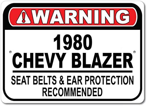 1980 80 Chevy Blazer Belt Belt Recomendado Recomendado de carro, sinal de garagem de metal, decoração de parede, sinal