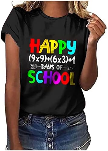 Tops fofos, Tie Dye Happy 100th Day of School School Student 100 Days T-shirt Funny Cheft Graphic Tees for Women