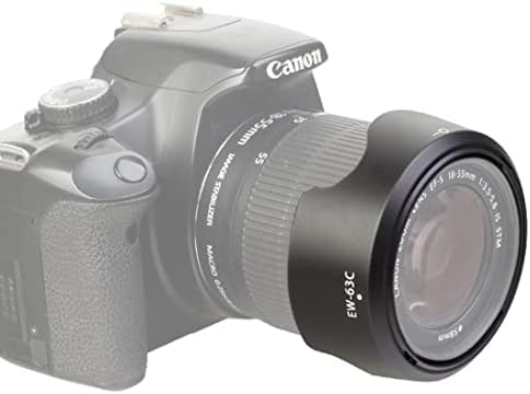 Capô da lente EW-63C para Canon Rebel T7 EF-S 18-55mm f/3,5-5.6 é STM, EF-S 18-55mm F4-5.6 é lente STM, EOS R8 RF24-50mm