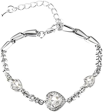 Pinklove Crystal Heart Bracelet Love Bangle