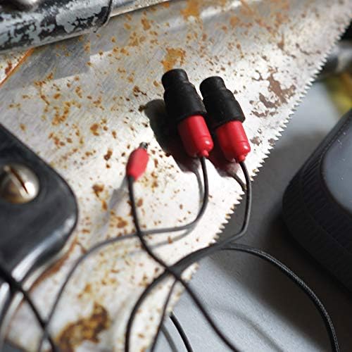 PlugFones Protector VL Audio Earbuds, tampões para os ouvidos compatíveis com OSHA com som, preto e vermelho